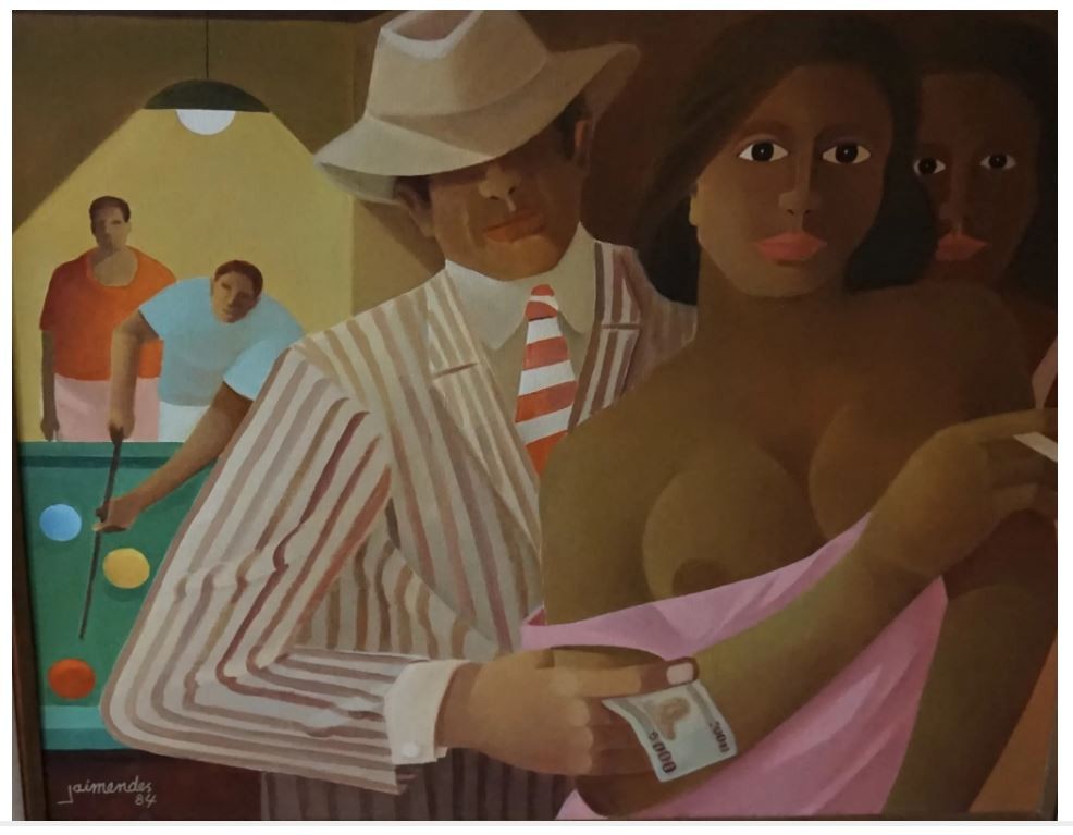 Bawdy Brazilian Barroom Scene