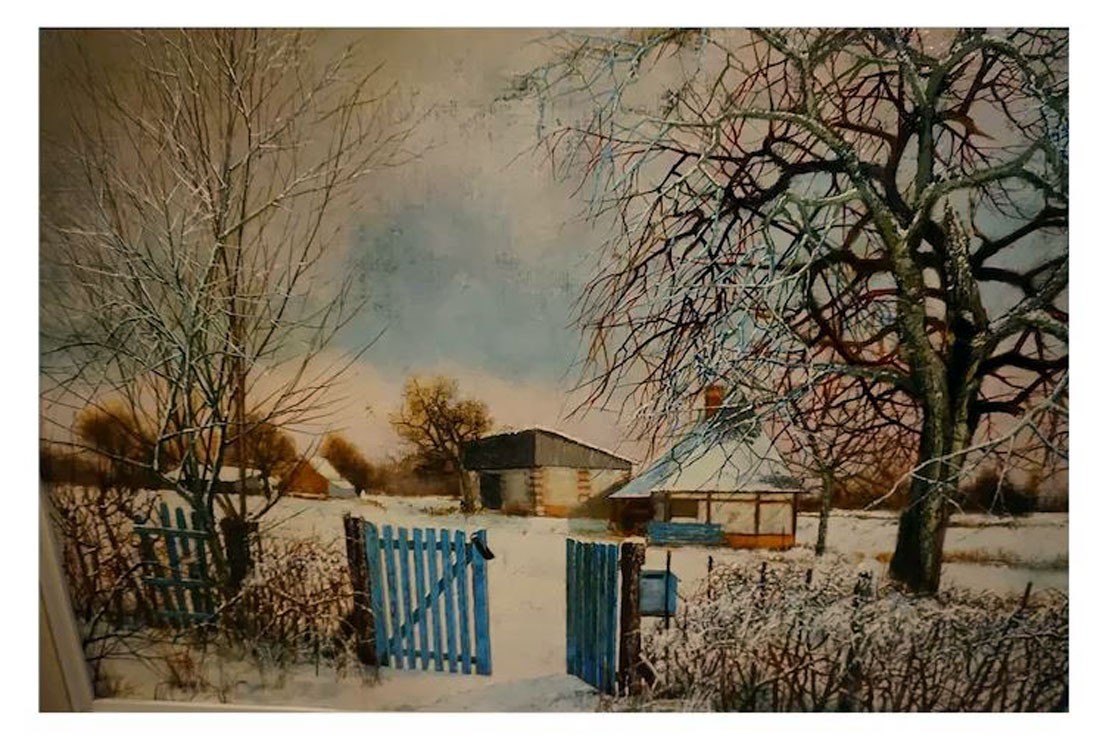 Winter landscape by R. Hibert